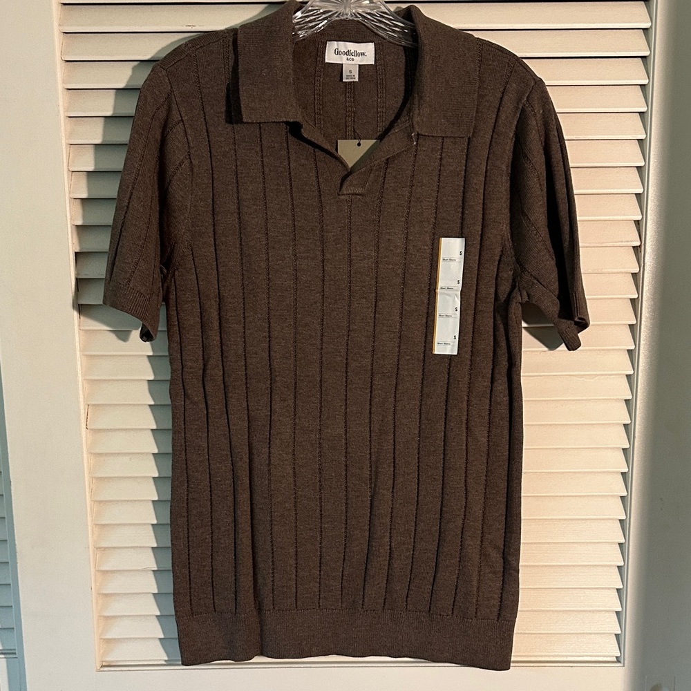 Goodfellow & Co Brown Knit Pullover S/S Sweater